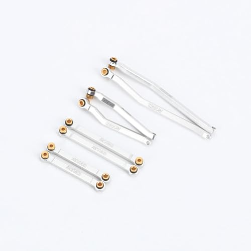 RCAWD for Hobby Plus CR18P RC Linkage High Clearance Tie Rods Set Link for Rock Van, Trail Hunter, EVO Harvest, FUR-2411 Upgrades Parts Sliver - color: Sliver