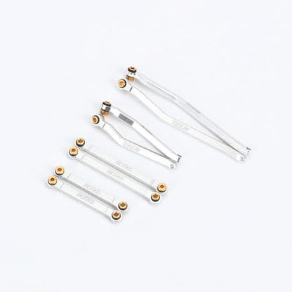 RCAWD for Hobby Plus CR18P RC Linkage High Clearance Tie Rods Set Link for Rock Van, Trail Hunter, EVO Harvest, FUR-2411 Upgrades Parts Sliver - color: Sliver