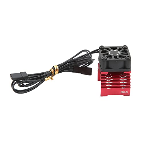 RC Motor Heat Sink Fan, Premium Aluminum Alloy 32000 RPM Cooling for Brushless Motor Cooler, 28mm 29mm 380 Size for RC Car Enthusiasts Racing Off-Road On-Road Hobbies - color: Red
