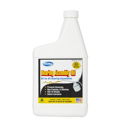 Bearing Assembly Lube Oil 1 qt SAE 20 Non-Detergent, AGMA #2 Grade | Prevents Against Rust & Ware, Prevents Gumming, Long-Lasting Lubrication, Withstands Extreme Pressure, Made in USA - size: 1 Quart