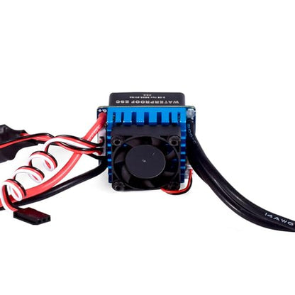 RC 45A Waterproof ESC with Sensorless Brushless Motor Compatible for WLtoys 144010 124016 124019 1/12 RC Car