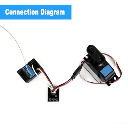 RC Car Gyro Stabilizer Adjustable Gyro for Remote Control Cars RC Car Gyroscope Tuning 3 Axis Stabilization System with 4 Adjustable Knobs for 1/12 1/14 /16/18 Scale