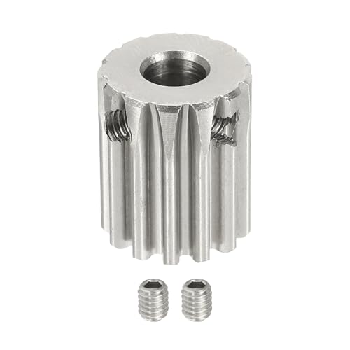 uxcell 1 Mod 13T Spur Gear 6mm Bore, 304 Stainless Steel Pinion Gear, 20°Pressure Angle, for Spur Rack and RC Model Car or Motor DIY - size: 1 Mod 13T, 6mm