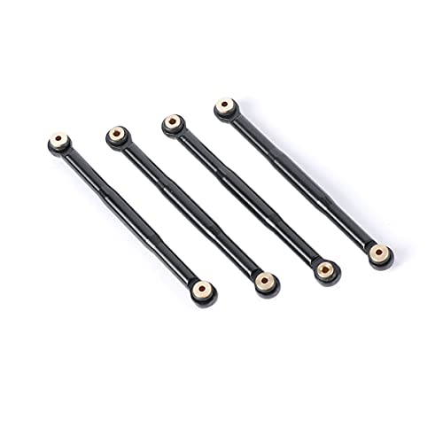 Aluminum Alloy Suspension Rod Links Set for Axial SCX24 C10 1/24 RC Crawler Car Upgrade Parts (Black) - color: Black