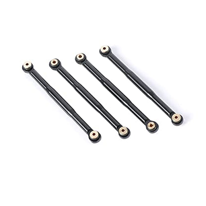 Aluminum Alloy Suspension Rod Links Set for Axial SCX24 C10 1/24 RC Crawler Car Upgrade Parts (Black) - color: Black