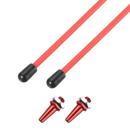 uxcell 160mm Plastic Protection Antenna Tube, RC Antenna Tube with Mount and Cap for RC Car Boat Drone Receiver(Red, 2 Pcs) - color: Red, size: 160mm