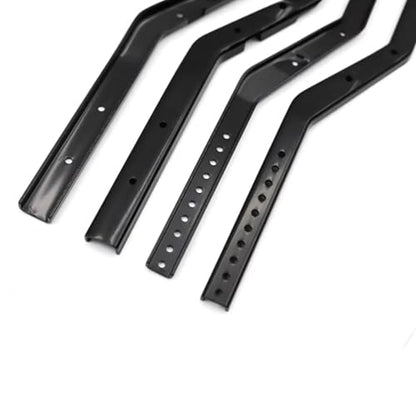 RC Crawler Frame Parts For Axial For SCX10 III 1/10 Wheelbase Adjustable Metal For Chassis Frame Rail Set RC Crawler Upgrade Parts(Black) - color: Black