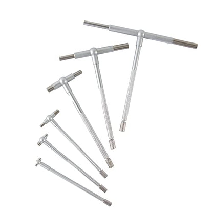 Beslands 6 Pc Telescoping Gage Set, T-Bore Hole Gauges, High Precision Telescopic Bore Gauge with a Portable Case(Range 5/16" - 6") - size: T-Gauges 5/16" to 6" with case