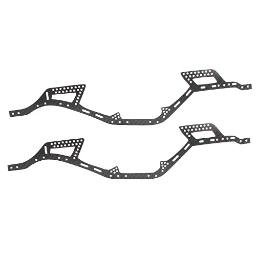 Carbon Fiber LCG Chassis Rails, Gen2 RC Frame Rails for 1/10 RC Rock Crawle, 72g Lightweight Thickened for 1/10 RC Rock Crawler Axial SCX10 I II Upgrade Parts (Only Gen2 Rails) - color: Gen2 Rails