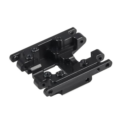 RC Skid Plate CNC Aliuminum Transmission Mount for TRX4M 1/18 RC Crawler Car Upgrade Parts,18g (Black) - color: Black