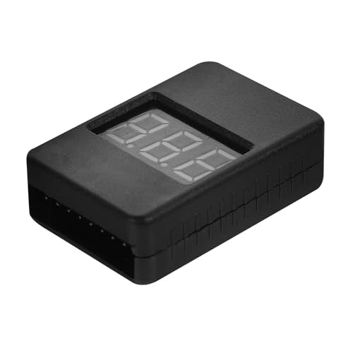 Lurrose Digital Lipo Battery Checker 1-8s Voltage Tester with Low Voltage Alarm for Rc Model Batteries for Drone and Electric Vehicle Users