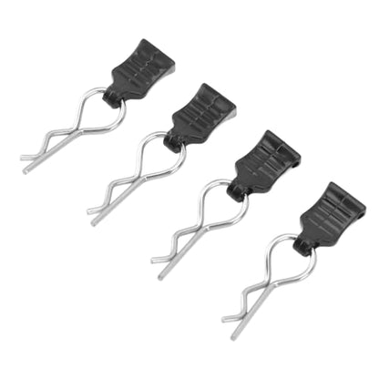4pcs RC Body Clips Durable R Pin Clips with Pull Tabs for 124008 124010 RC Cars Plastic Iron