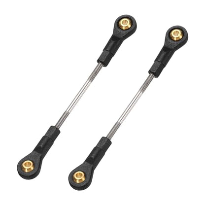 MECCANIXITY 2Pcs RC Boat Push Rod, 304 Stainless Steel Lever Steering Linkage Tie Rods with M2 Ball Head Joint for RC Car Boat Helicopter DIY Model Parts, 58-68mm - size: 58-68mm