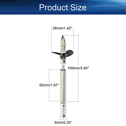 RC Boat Drive Shaft Kit for 4mm Motor, 10cm Shaft 3.6cm 3-Blade Prop | Coupler & Joint Set, 5cm Sleeve, Complete Propulsion Assembly for RC Model - size: 4.00MM