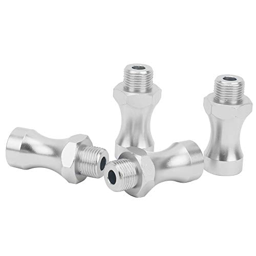 Generic RC Car Wheel Hub Adapters, 4 Sets Aluminum Alloy Extension Spacers with 12mm and 17mm Hex, for 1/10 Off Road RC Model Car Truck (Silver) - color: Silver