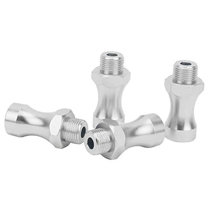 Generic RC Car Wheel Hub Adapters, 4 Sets Aluminum Alloy Extension Spacers with 12mm and 17mm Hex, for 1/10 Off Road RC Model Car Truck (Silver) - color: Silver