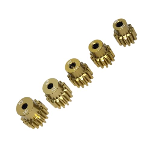 Aluminum Alloy 32P 0.8M Pitch Pinion Gear Set Fit for 1/10 RC Car Truck Motors - size: 12T-16T