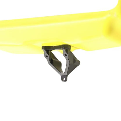 Metal Wing Mount/Rear Wing Tail Spoiler for LOSI 1/16 MINI Buggy RC Aluminum Carbon Fiber Tail Wing Parts (Black Tail Wing Bracket)
