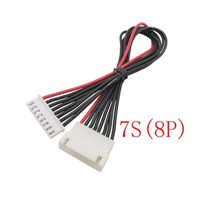 5Pcs JST XH 2.54mm Pitch 2/3/4/5/6/8S Male to Female Cable Connector Lipo Battery Balance Charger Cable 20CM 22AWG Silicone Wire (Color : 7S-8Pin) - color: 7s-8pin