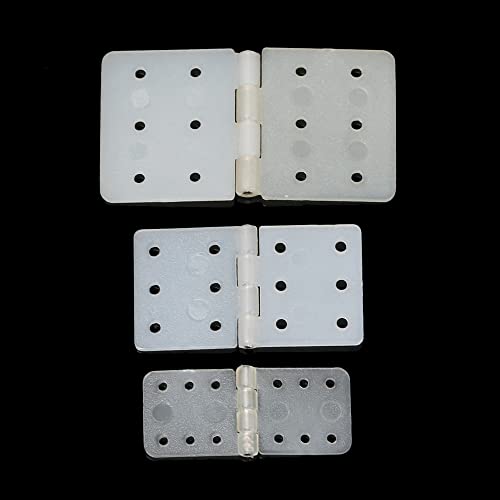 60 Pack 3Sizes Pinned Nylon Hinges for RC Airplane Model Airplane Parts Fixed Wing Model Airplane Square Loose-Leaf