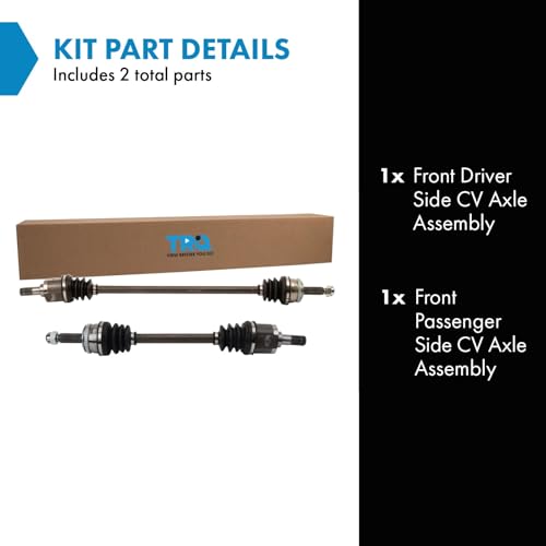 TRQ Front Driver and Passenger Side CV Axle Assembly Set 2 Piece Compatible with 2006-2011 Hyundai Accent Manual Transmission 2006-2011 Kia Rio Manual Transmission Rio5 - style: CSA50036