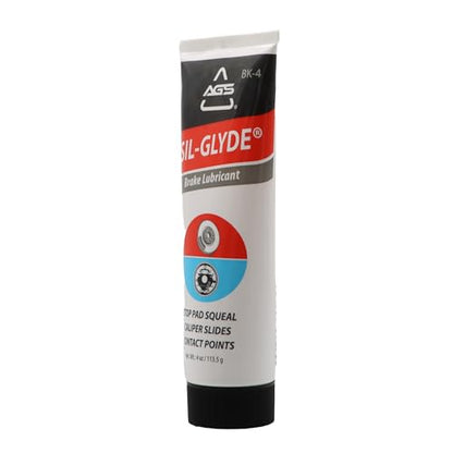 AGS SIL-Glyde 4 oz Tube Silicone Based Brake Assembly Lubricant for Eliminating Disc Brake Squeal - Moisture Proof, Heat Resistant, Rust and Corrosion Protector - size: 4oz