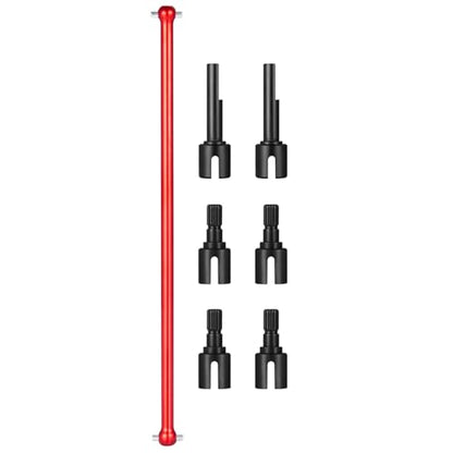 RC Car Transmission Shaft For Tamiya 1/10 For HotShot 58391 4WD Buggy Truck RC Car Parts Center Drive Shaft Joint Drive Cup Dog Bone Transmission Shaft Accessories(Red) - color: Red