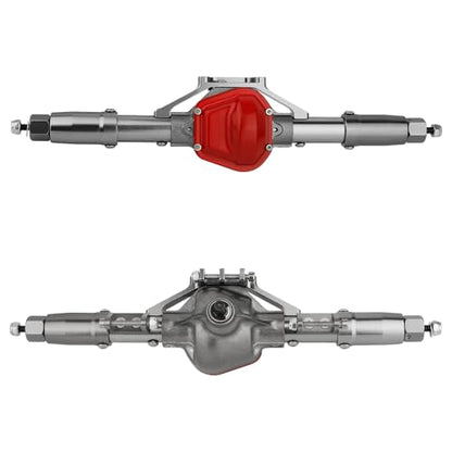 Front Rear Complete Axle Set with 3.0 Version Axle Shaft for Axial SCX10 RC4WD D90 1/10 RC Crawler Upgrade Parts (Gray) - color: Gray