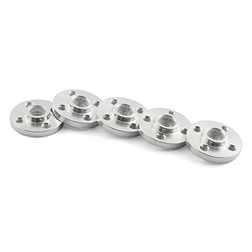 ZYAMY 5Set Universal Servo Horn Aluminum Alloy 25T Standard Silvery Servo Disc for Robot Mechanical Claw Rc Car Helicopter Mg945 Mg995 Mg996