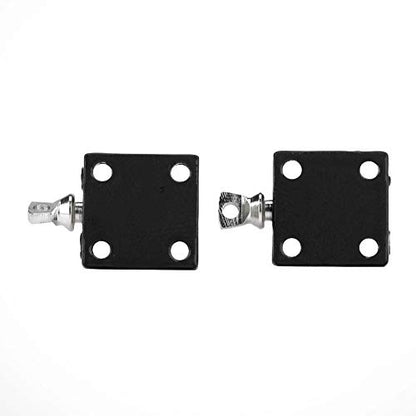 2pcs RC Trailer Hooks, 1:10 Scale RC Trailer Winch Hook Trailer Buckle for RC Climbing Car Crawler Truck Upgrade Part(Black) Model Car Accessories 1/10 Scale Rc Shackles Metal Bumper Hooks Rc Truck