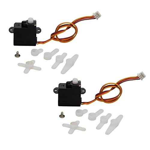2PCS 2g 3.7/4.2/5V Micro Digital Servo Motor High Torque Steering Gear with JST/Dupont Interface RC Airplane Kit for Model Robot Helicopter Boat Car Fixed Wing Drone(JST Plug DC 5V) - color: 2pcs Jst Plug Dc 5v