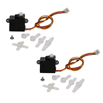 2PCS 2g 3.7/4.2/5V Micro Digital Servo Motor High Torque Steering Gear with JST/Dupont Interface RC Airplane Kit for Model Robot Helicopter Boat Car Fixed Wing Drone(JST Plug DC 5V) - color: 2pcs Jst Plug Dc 5v