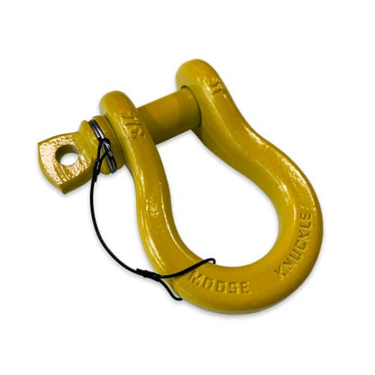 B'oh Spin Pin 3/4” Recovery Shackle | 10,000 lbs Capacity - High-Strength Carbon Steel with 7/8" Pin Recovery Gear Towing Accessories - Pin Style : Screw, Detonator Yellow - color: Detonator Yellow