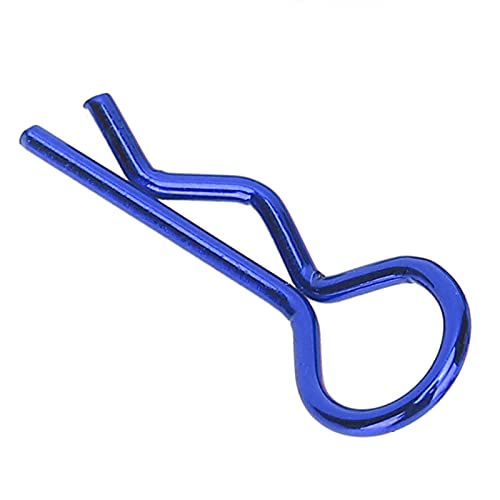 Qiilu Durable RC Body Clips for 1/5 1/6 /8 /10 RC Car - 10Pcs Metal Shell Clip Pins, Teardropshaped Pull Tabs (Blue) - color: Blue