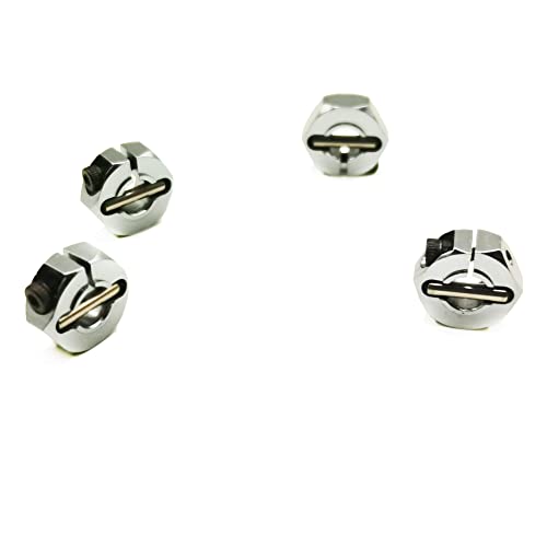 4X Wheel Hub 12mm Hex Adapter 5mm Thickness 5mm Hole for 1/10 RC Car Truck HPI HSP Redcat Tamiya Traxxas RC4WD D90 (Titanium)