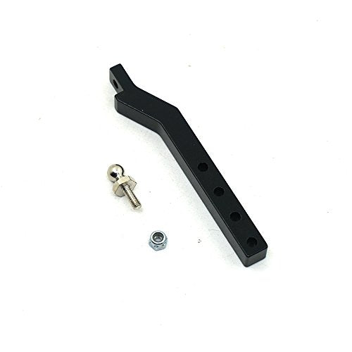 1/10th RC Metal Trailer Hitch Tow Hook Bumper CNC Aluminum Trailer Tow Trailer Drop Hitch Receiver Upgrades Parts Compatible with Axial SCX10 II 90046 1/10 RC Crawler Car