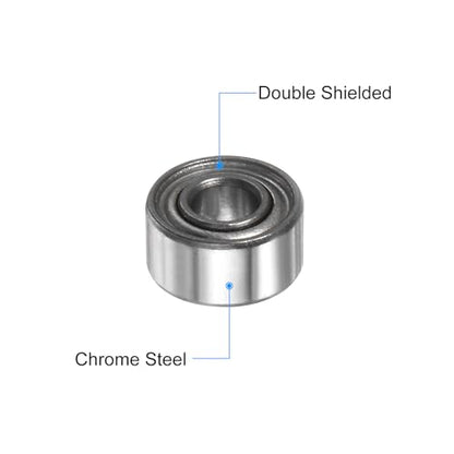 uxcell 20pcs MR52ZZ Deep Groove Ball Bearings 2x5x2.5mm Chrome Steel Miniature Bearing Double Shielded Precision Bearings, P6 (ABEC 3) - size: 2x5x2.5mm