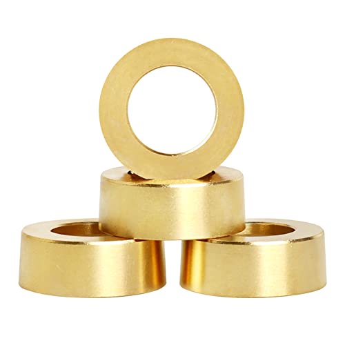 Hobbypark Brass Wheel Weights w/Locknuts for Axial SCX24 Gladiator Bronco C10 JLU Deadbolt B17 1/24 RC Crawler