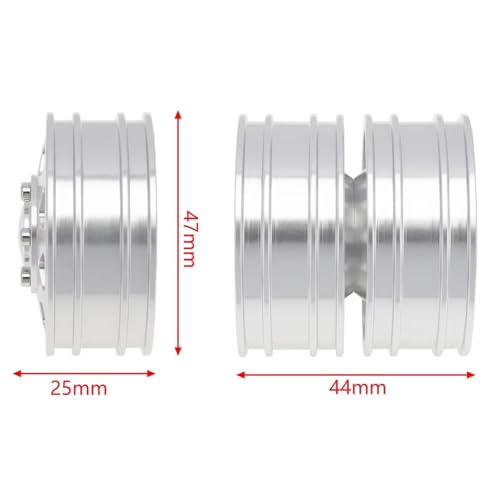 RC Replacement Parts for Tamiya 1/14 6PCS Wheel Tire Complete Set Metal Front and Rear Hub RC Trailer Tractor Truck Car Upgrade Parts