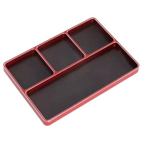 RC Repairs Spare Parts For RC Car Remote Control Aircraft Remote Control Ship Metal Frosted Screw Tool Storage Box Tray Accessories(Red) - color: Red