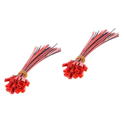20pairs Pin Male Female Connector Kit with Silicone Wire Red Black for Helicopters Planes and Li-Polymer Battery Connections