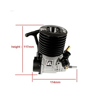 Carburetor， Methanol Vehicle Nitro Engine Compatible For Rc Car 1/8 Buggy Monster Truggy FC 28 Engine 4.58CC Pull Starter Engine Carburetor