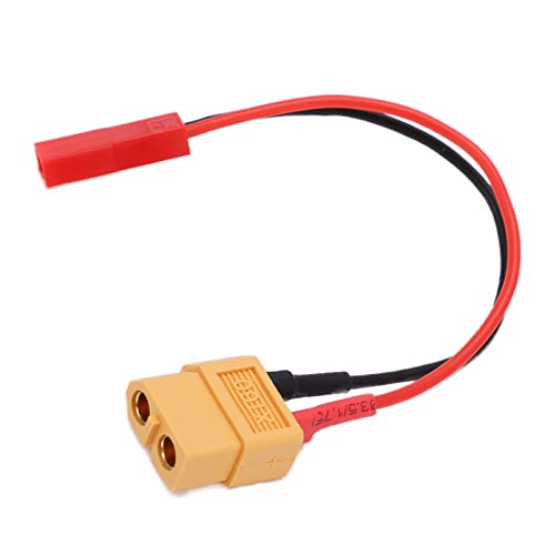 XT60 Female Plug to JST Female Cable, 13.7cm Soft Silicone Wire with High Flexibility, for RC Car Airplane Ship