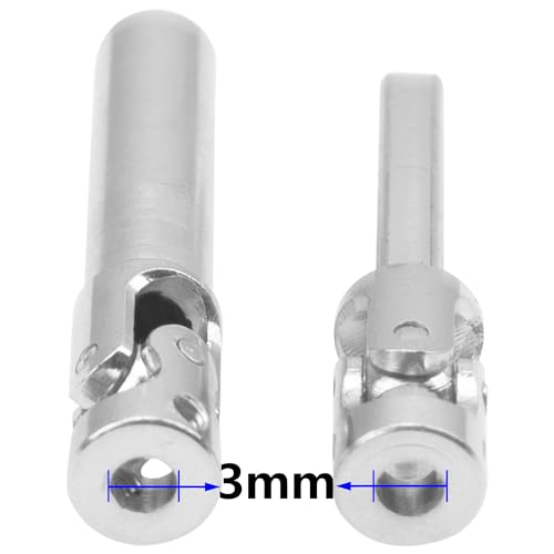 2Pcs Vgoohobby 2mm 3mm 4mm Metal RC Drive Shaft CVD Driveshaft Compatible with WLtoys Axial MN Model WPL Tamiya 1/24 1/18 1/16 1/14 1/12 RC Military Crawler Car Tractor Truck (50-65mm 3-3) - color: 50-65mm 3-3