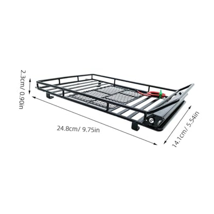 Car Roof Luggage Holder Rack Led Light Rc Crawler Storage Shelf Car Roof Cargo Bracket for Simulation Accessories Lightweight Design