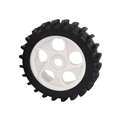 Rowiz 1/8 RC Wheels and Tires White Beach Desert/Snow 4pcs 5 Holes | Hex 17mm, 1/8 RC Off Road Buggy Baja
