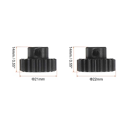 HARFINGTON Mod 1 M1 Pinion Motor Gear Set 2pcs 19T 20T Fit 5mm RC Motor Shaft M1 Pitch Gears for RC Car, with Hex Key - style: 19T 20T
