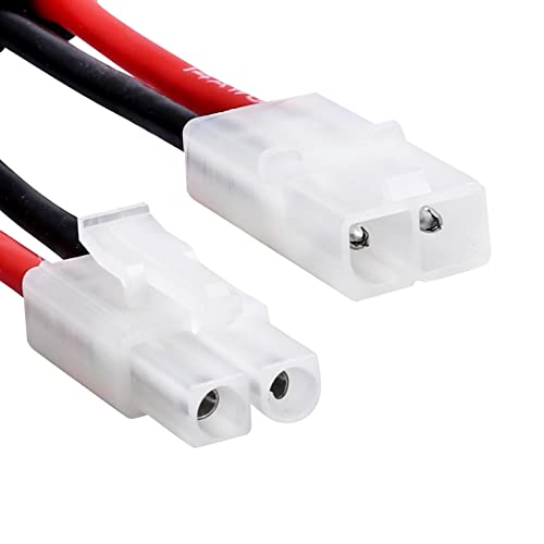 Hobbypark RC Battery/Charger Adapter Connector for Traxxas to Tamiya Plugs with 14AWG Gauge Wire