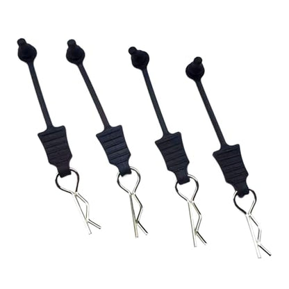 4X RC Shell Pin with Pull Tabs RC Body Clips Pins Body Clip R Type Pin for RC Hobby Car Vehicles Model Crawler Trucks