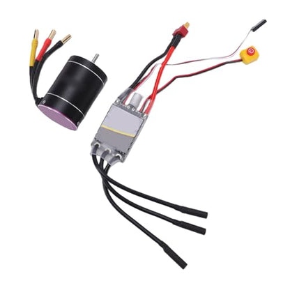 Alomejor Brushless Motor ESC Combo 3300KV, 75A ESC with for 1/10 1/8 RC Cars Boats Trucks